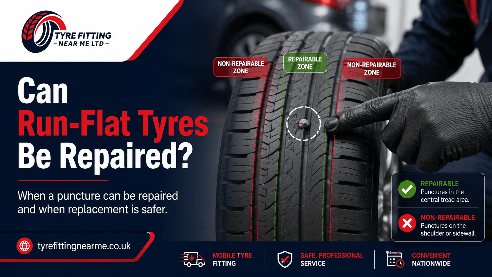 Can run flat tyres be repaired