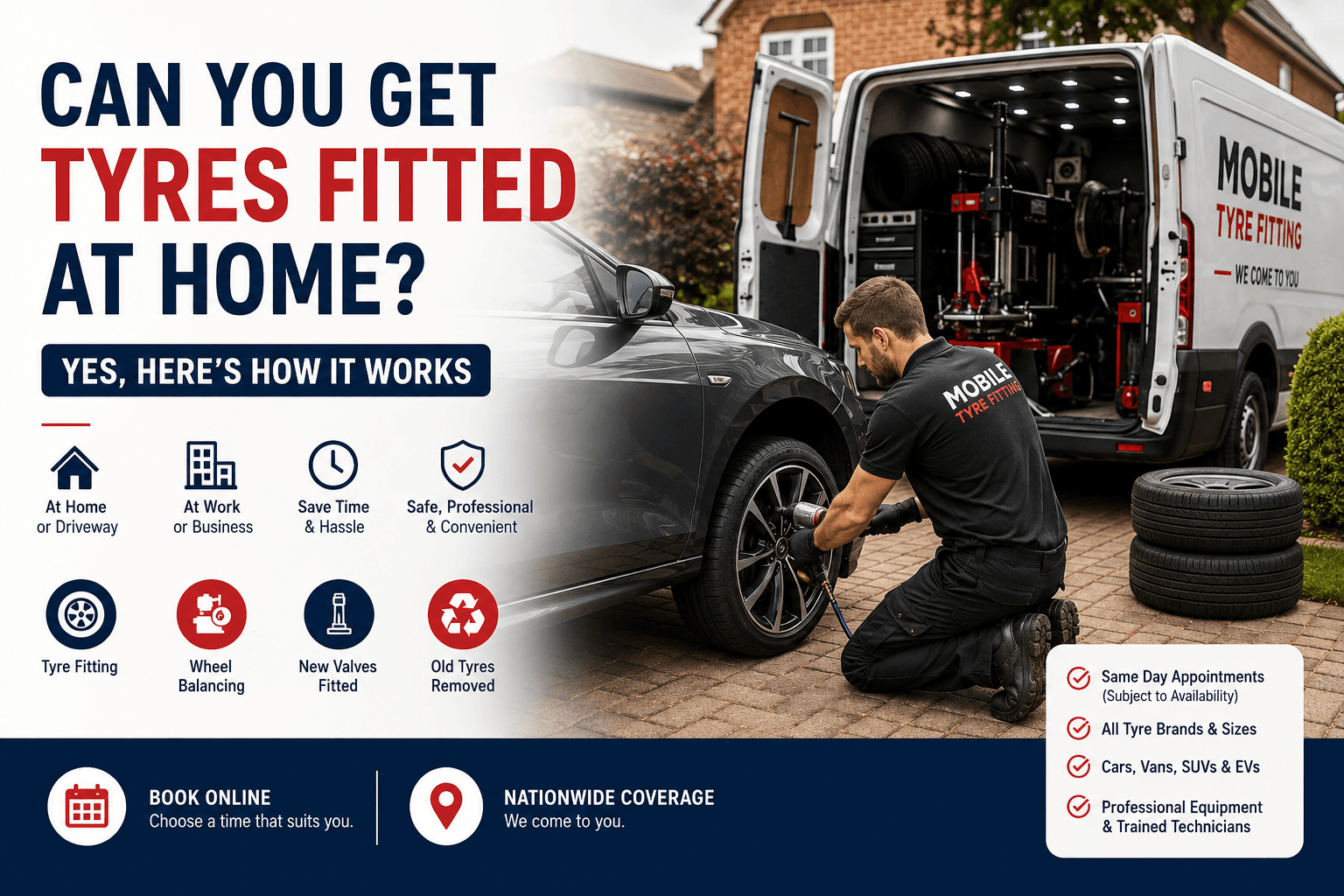 can you get tyres fitted at home