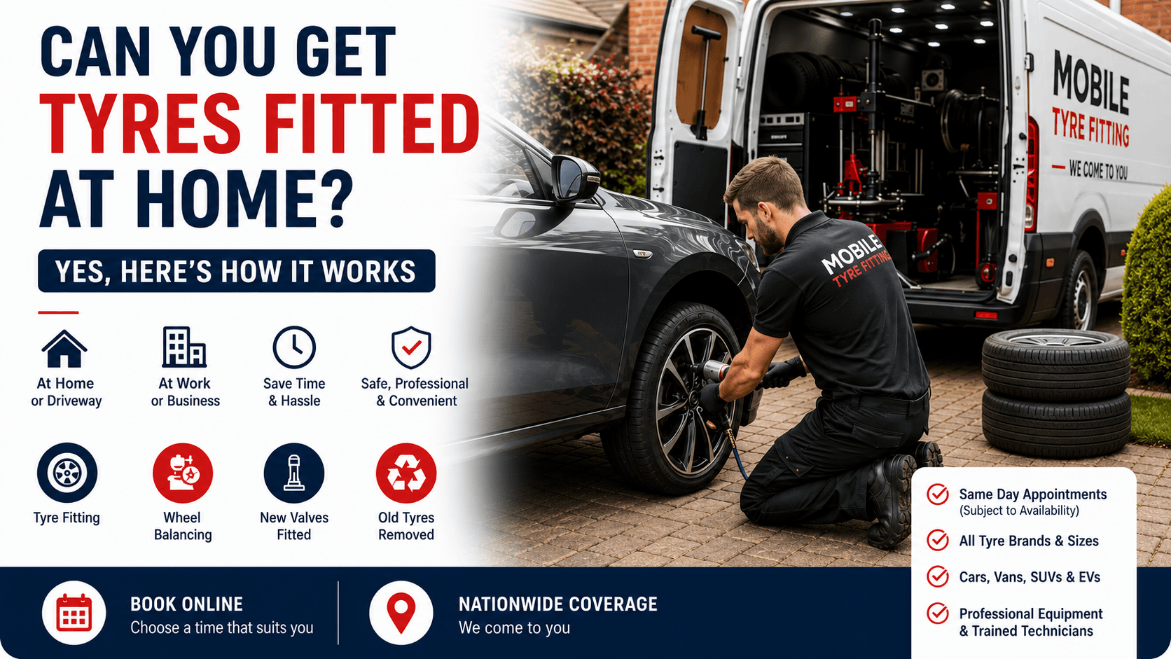 can you get tyres fitted at home