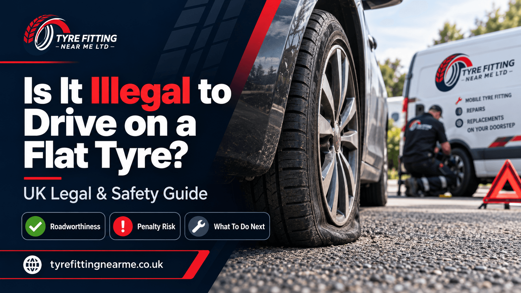 Is it illegal to drive on a flat tyre